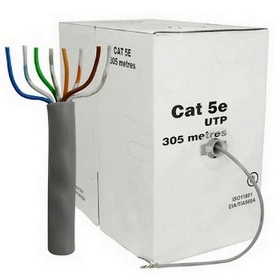 Cable UTP Cat.5E, 305m, CCA,24awg 4X2X1/0.50, solid gray, APC Electronic 26262 фото