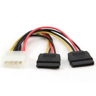 Cable Serial ATAx2 30 cm, Power, Cablexpert, CC-SATA-PSY-0.3M 77284 фото