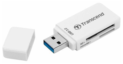 Card Reader Transcend "TS-RDF5W" White, USB3.1 (SDHC/SDXC/microSDHC/SDXC) 71472 фото