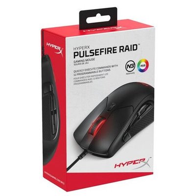 Gaming Mouse HyperX Pulsefire Raid, Optical, 800-16000 dpi, 11 buttons, Ambidextrous, RGB, 95g, USB 113400 фото