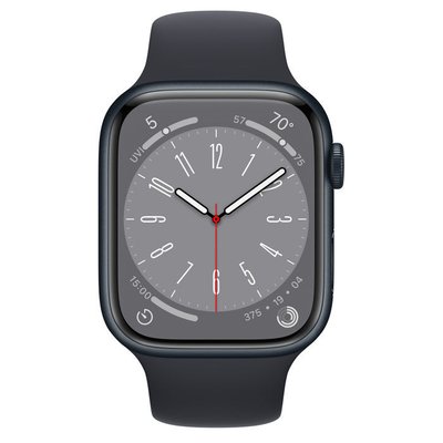 Apple Watch Series 8 GPS, 45mm Midnight Aluminium Case with Midnight Sport Band, MNP13 147202 фото