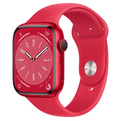 Apple Watch Series 8 GPS, 45mm (PRODUCT)RED Aluminium Case with (PRODUCT)RED Sport Band, MNP43 147335 фото